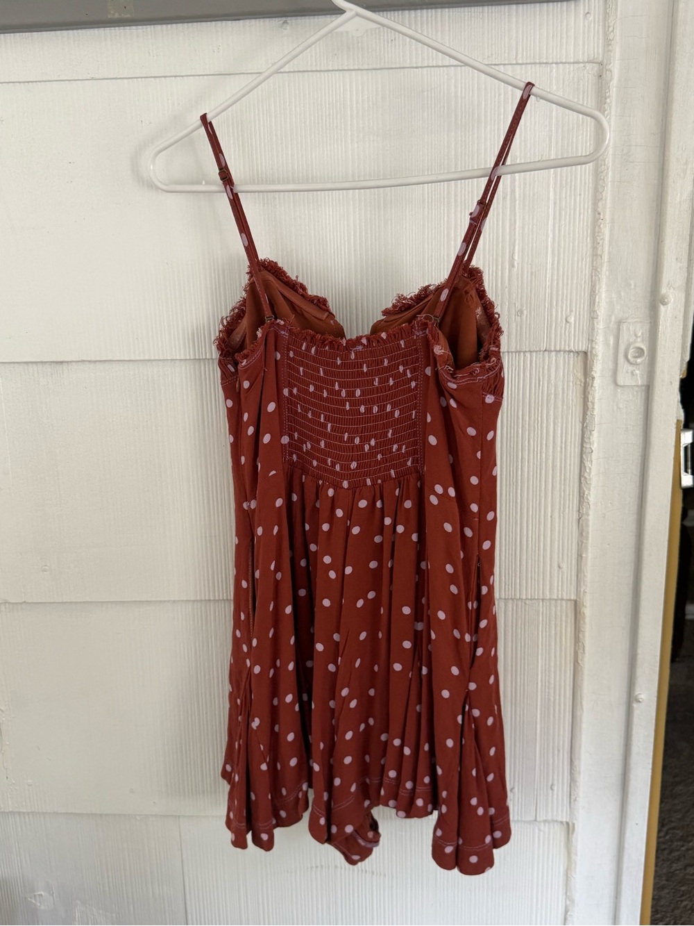 Free People Spotty Dotty Romper in Brown and Purple - Picture 3 of 5